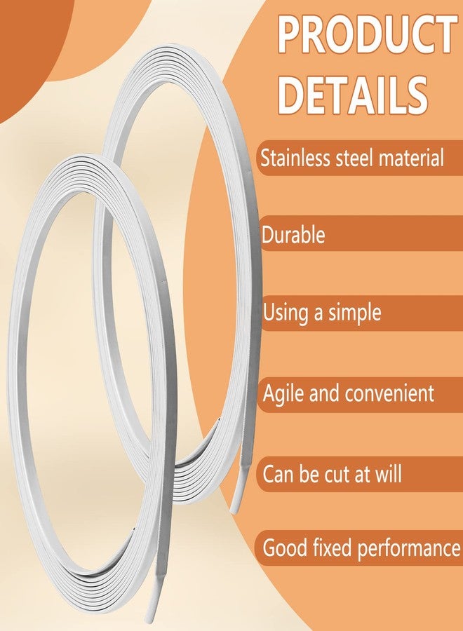 Ferraycle White Spring Steel Boning Corset Stays Boning for Sewing Corset Crafts Making, 1/4" Width(11 Yards) - Image 3